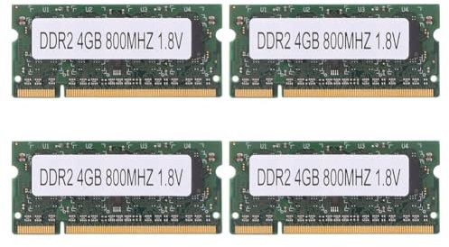 Clyictz 4 x DDR2 4 GB 800 MHz RAM PC2 6400 2RX8 200 SODIMM para portátil AMD memoria