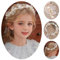 VIDSTW Weiß Haarschmuck Kommunion Mädchen und 5 Stück Haarspangen, Haarschmuck Hochzeit Blumenmädchen mit Perlen, Weißen Blumen, Einstellbar Blumenkranz Haare Stirnband für Verlobung, Date, Party