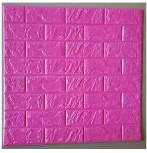 3d Wandpaneele,Wandpaneele Selbstklebend 3D Ziegel Wand Aufkleber Tapete Dekor Schaum Wasserdichte Wandverkleidung Tapete for Kinder Wohnzimmer DIY Hintergrund(Color:Rose red 1,Size:60 X 60 X 0.85cm)
