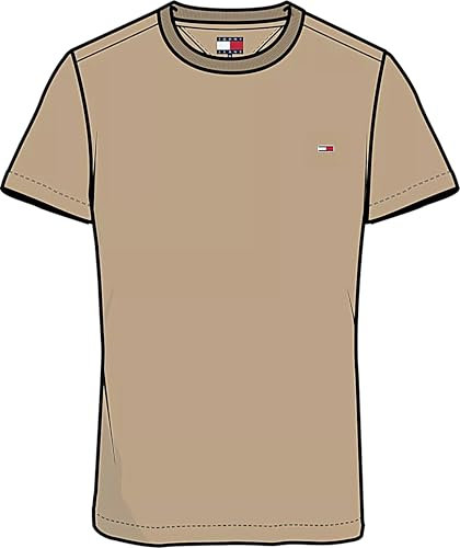 Tommy Jeans Herren TJM Xslim Jersey Tee Dm0dm04411 S/S T-Shirt, Beige (Relic Tan), M EU