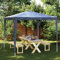 Wenjingqi-48502 Festzelt, Blau, 2,5 x 2,5 m