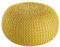 Amago home Premium XXL Sitzhocker Pouf ø 55cm Strickpouf Indoor u. Outdoor - pflegeleicht & nachhaltig Farbe gelb - Freesia