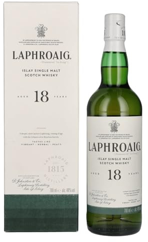 Laphroaig 18 Years Old Islay Single Malt Scotch Whisky 48% Vol. 0,7l in Geschenkbox