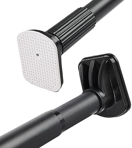 Duschvorhangstange Gardinenstange Spannvorhangstange ohne Bohren Heavy Duty Spannstange für Fenster Badezimmer Küche Raumteiler Ausziehbar von 120-170cm Φ32mm Schwarz