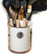 Darthome Cream Metal Utensil Pot 15cm Retro Kitchen Tool Cutlery Storage Caddy Holder