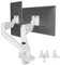 Claiks Heavy Duty Dual Monitor Arm for 17 to 35 Inch Flat and Curved Screens, Monitor Arm Gas Spring up to 40kg, VESA 75/100mm,Height Adjustable Screen Arm with Tilt Swivel Rotation, White