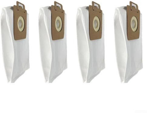 Lot de 4 sacs à poussière de rechange compatibles avec aspirateur Nilfisk P10 P12 pour P20 128389187 107407639 Power Series