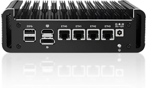 Solid Firewall Industrial Mini PC Inżel Core N150(Upgraded N100 4C/4T) DDR5 2xNVMe 4xi226-V 2.5G Fanless Soft Router Proxmox Host Server
