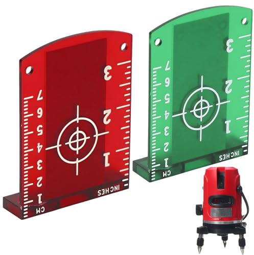 2 Laserzieltafel,Rote,GrüNe Laser Zieltafel,Laser EmpfäNger Zieltafeln,Magnetisch Laser ZubehöR,FüR Kollimationslaser,Linienlaser,Kreuzlaser,Laser LasermessgeräTe & ZubehöR