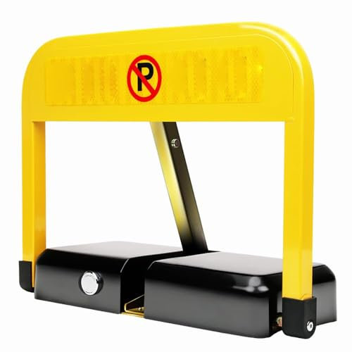 MiBoce Elektrische Parkbarriere, Automatische Parkverstärkung Zur Fernbedienung, 25 ° Pufferung Und Antikollision, Alarmfunktionen, Schutz Ihres Parkplatzes, Für Parkplatz Für Heimbüro