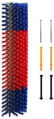 vidaXL Kühbürste Rot und Blau 50 x 17 x 9 cm PP | Robuste Konstruktion für den täglichen Gebrauch, Ideal für Innen- und Außenbereich,