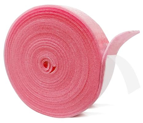 Randdämmstreifen Selbstklebend, 50mm X 5mm X 10m Randdämmung Randstreifen Haltbares Dämmstreifen für Abdichtung FußBodenheizung Ausgleichsmasse (Rosa)