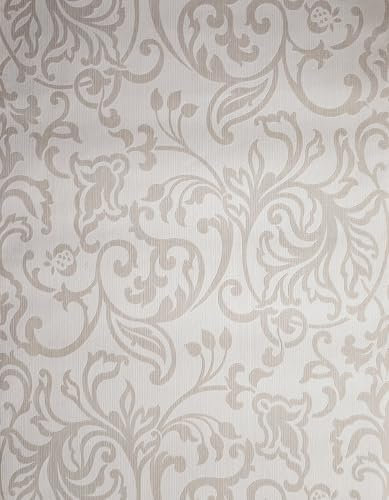 AMINAH DECO [Sample Link] Eco-Friendly Decorative Victorian Floral Textured Traditional Wall Paper 9.50 x 7.50