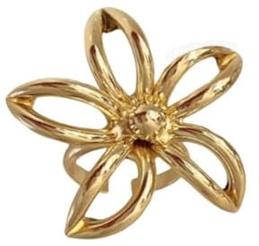 Dtja Hohler Plumeria-Blumen-Statement-Ring für Damen, modisch, klobig, floral, verstellbar, erweiterbar, offener Wickelring, bequeme Passform, Hochzeit, Urlaub, Strand, Party, Schmuck, Adjustable