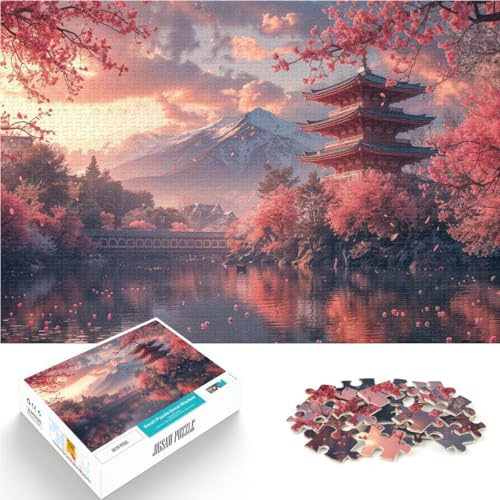 Puzzle 2000 Teile für Erwachsene Kirschblüte Japan Aus Karton für Kinder ab 14 Jahren Wohnkunstdekor Künstlersammlung, Bildende Kunst。Größe：70x100cm/27.5x39.3Zoll