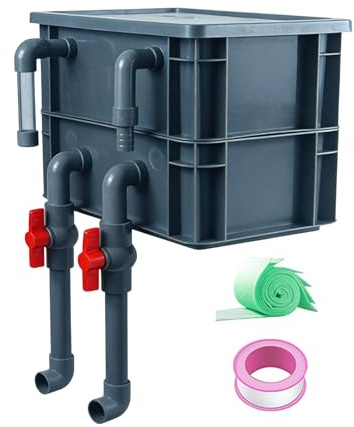 Gartenteichfilterbox Leise Multifunktionale Filtermedien | Aquariumfilterkasten Geeignet für den Einsatz in Salzwasser, Zuhause, Innenbereiche, Schlafzimmer, Wohnzimmer, Büros,