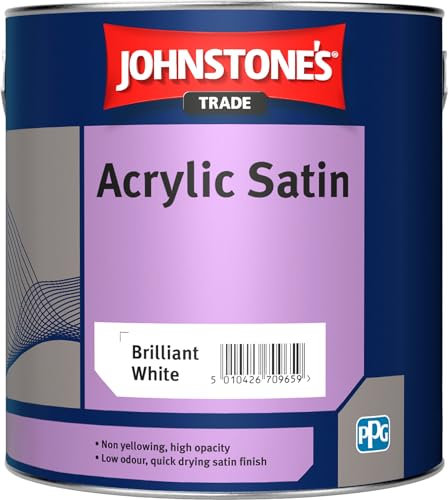 2.5LTR - JOHNSTONES TRADE ACRYLIC SATIN BRILLIANT WHITE