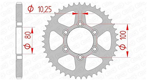 Stahl-Kettenrad AFAM 525-42Z (Silber)
