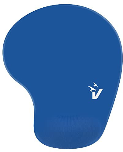 Tappetino Mouse Pad MP-02B Blu con Poggiapolso, Mouse Pad Ergonomico con Memory Foam, Tocco Morbido e Impermeabile, Supporto per Computer, Ufficio, Base di Gomma Antiscivolo