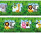 Kleisterbordüre Dschungeltiere, 4-teilig 520x15cm, Tapetenbordüre, Wandbordüre, Borte, Wanddeko,Kinder, Urwald