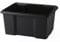 SUNDIS Bac de rangement 30L en plastique recyclé noir, L.46,5xl.36,5x H23cm, empilable et superposable, multiusage, idéal pour l’atelier, le bricolage ou le transport