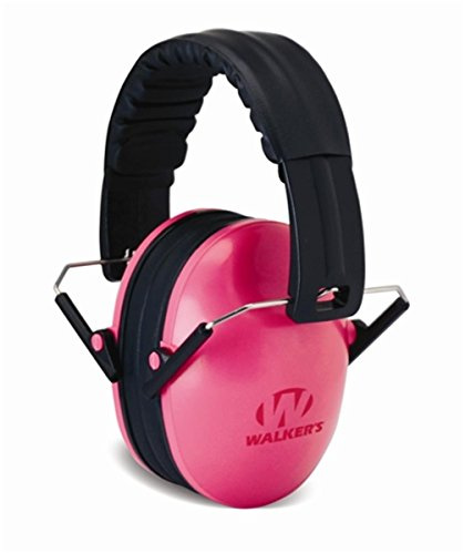 Walker's Infant/Toddler Low Profile Lightweight Padded Headband Adjustable Folding Noise-Reducing Hearing Protection Earmuffs Pink Small