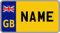 GB Union Jack Personalised Self-Adhesive 90 x 50 mm Childrens Kids Number Plate Sticker to fit Cozy Coupe by Ellis Graphix