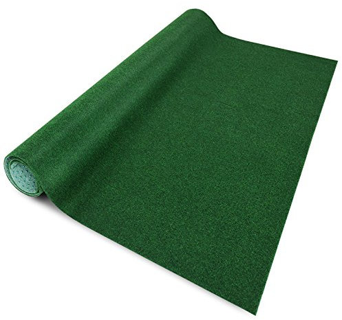 Evergreen Kunstrasen Outdoor mit Noppen - Kunstrasen Grün - Balkonteppich - Kunstrasenteppich für Terrasse & Balkon (1,33 m x 2,50 m)