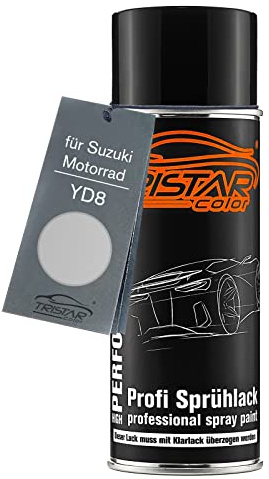 TRISTARcolor Motorradlack Spraydose für Suzuki YD8 Sonic Silver Metallic | für Suzuki Motorcycles, Basislack, Sprühdose 400ml