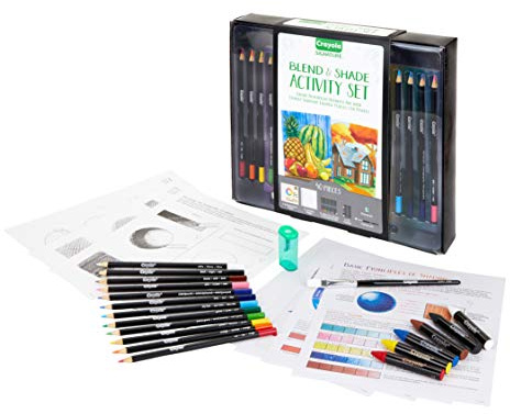 Crayola Signature - Blending and Shading Activity Set, Coloring Kit for Teens and Adults, 40 Pieces, Creative Activity and Gift Idea, Recommended Age: from 8 Years Old