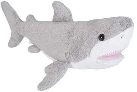 Wild Republic Great White Shark plush, Stuffed Animal, Plush Toy, Gifts for Kids, Sea Critters 11 inches