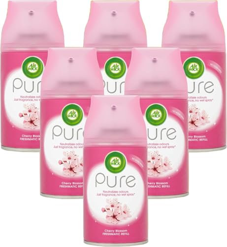 Air Wick Freshmatic Pure Cherry Blossom Refill, confezione da 6, 250 ml ciascuno