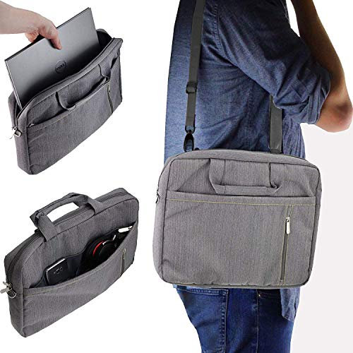 Navitech Grey Sleek Premium Messenger/Carry Bag Case Compatible With The The Razor Blade Stealth 13