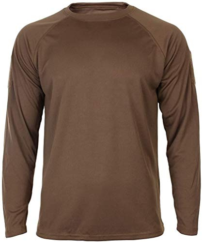 Mil-Tec Tactical Quick Dry Langarmshirt Herren • Langarm T-Shirt mit Raglanärmeln & Daumenschlaufen • Atmungsaktiv & schnelltrocknendes Sport- und Funktionsshirt • Taktisches Longshirt