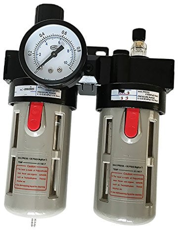 Druckluft Wasserabscheider mit Ölnebel, Druckminderer für Kompressor, 1/2 '' Luftregler Filter