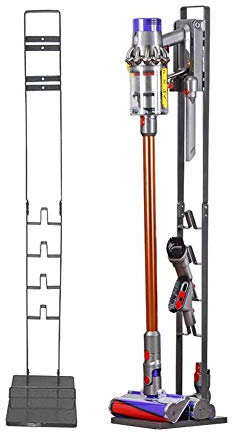 BISON Ständer für Dyson Akkusauger – Organizer & Halterung für Dyson Gen5, V15s, V15, V12 Slim, V11, V10, V8, V7, V6, DC30 – DC35 | Standfuß mit Rahmen für kabelloseStaubsauger (Anthrazit)