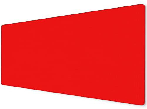 Red Large Mouse Mat | XXL Mouse Pad | Extended Mouse Pad | Desk Mat Large | Large Mouse Mat Gaming | Full Desk Mouse Mat | Gaming Mouse Pad Large | 900 x 400 Mouse Mat | Red