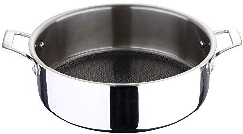 MasterPro Hi-Tech 3 | Cacerola de Cocina de 28 cm | Acero Inoxidable con Textura de Panal de Abeja | Revestimiento de 3 Capas | Menaje de Cocina | Apta para Todos los Tipos de Cocina