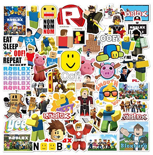 50pcs Videospiel Roblox Aufkleber Vinyl Wasserdichte Blox Stickers für Laptop, Stoßstange, Skateboard, Wasserflaschen, Computer, Telefon, Kinder Teens für Aufkleber