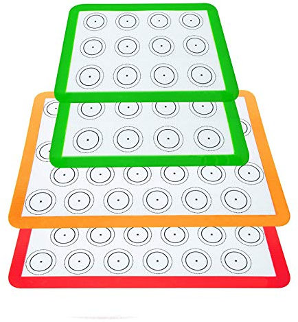 Tappetino da forno per macaron, tappetino da cucina, resistente al calore, antiaderente, lavabile, riutilizzabile, in fibra di vetro di silicone