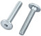 HEXATON Tornillos Mecánicos M6 x 40 mm – 50 Piezas – Cabeza Plana con Hexágono Interior – Acero Galvanizado Blanco – Rosca Métrica Completa
