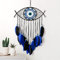 Dremisland Türkei Böser Blick Traumfänger Handgewebter Blau Makramee Traumfänger Evil Eye Dream Catcher Wandbehang Ornament Weihnachts Halloween Segen Festival Geschenk