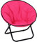 Outsunny Loveuse Fauteuil Rond de Jardin Fauteuil Lune papasan Pliable Grand Confort 80L x 80l x 75H cm Grand Coussin fourni Oxford Rose