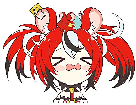 Hakos Baelz Aufkleber – Vtuber Anime Auto Sticker 13 x 12 cm – Hochwertig & Witterungsbeständig