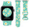 Correa de reloj con diseño floral de margaritas verdes compatible con Apple Watch de 38 mm, 40 mm, 41 mm, 42 mm, 44 mm, 45 mm, 49 mm, para mujeres y hombres, correa deportiva de silicona para iWatch