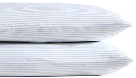 Laura Ashley Startseite - Standard-Kissenbezug-Set, atmungsaktive Perkal-Baumwolle, knackige und Coole Heimdekoration (Ramona-Blau, 2-teilig) (USHSHC1226257)