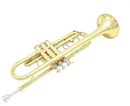 VSOLS Professionelle Trompete BB B Flat Messing Instrument Trompete mit Hülle Gurt Mundstück Musikinstrumentenzubehör (Color : Gold)