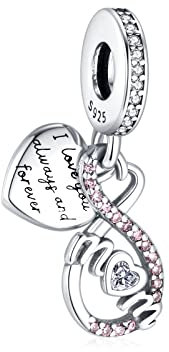 Jokmeo Charm Anhänger Damen 925 Sterling Silber für Armband Charms Beads passend für Pandora Armband und Halskette, Kompatibel mit Europäischen Armbänder für Frauen Mädchen