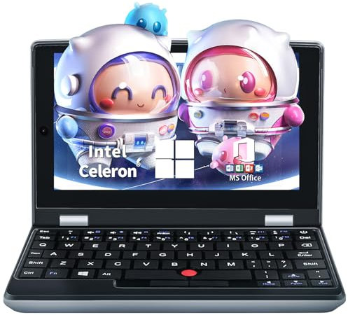 BINTEC Mini portátil ultraligero con pantalla táctil de metal de 7 pulgadas, DDR4 de 12 GB, Intel Celeron J4105 (hasta 2.5 GHz), Windows 11Pro, WiFi, USB 3.0, MiniHDMI, cámara web, tarjeta TF 12G +