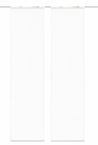 wohnfuehlidee 2er-Set Flächenvorhänge, 54180, Blickdicht Roma 2X Uni Weiss, Höhe 245 cm